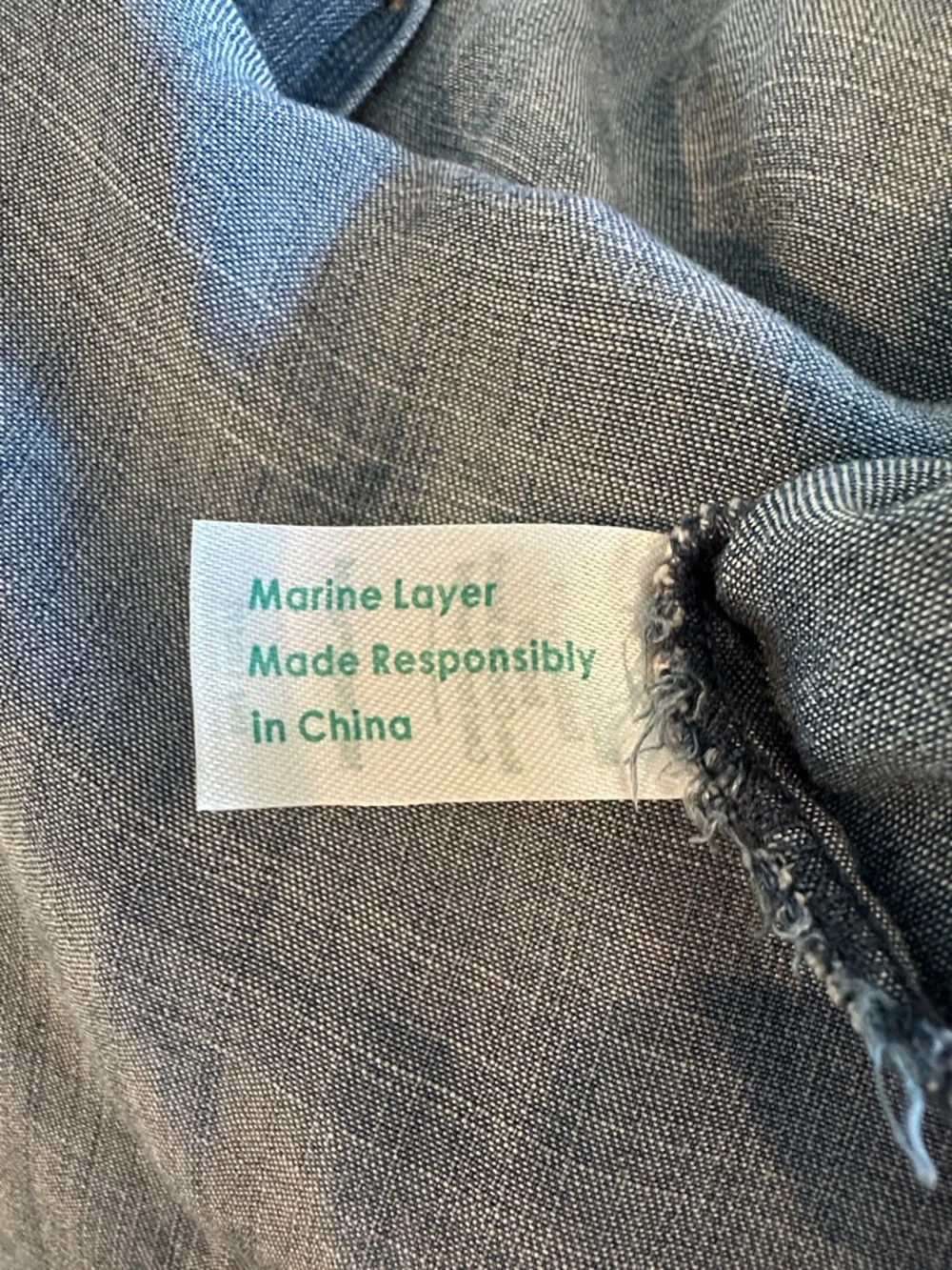 Marine Layer Camila Button Front Medium Wash Midi Dress New! - Picture 12 of 14